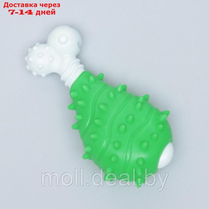 Игрушка двухслойная (твердый и мягкий пластик) "Голень", 12 см, зелёная - фото 4 - id-p211325398