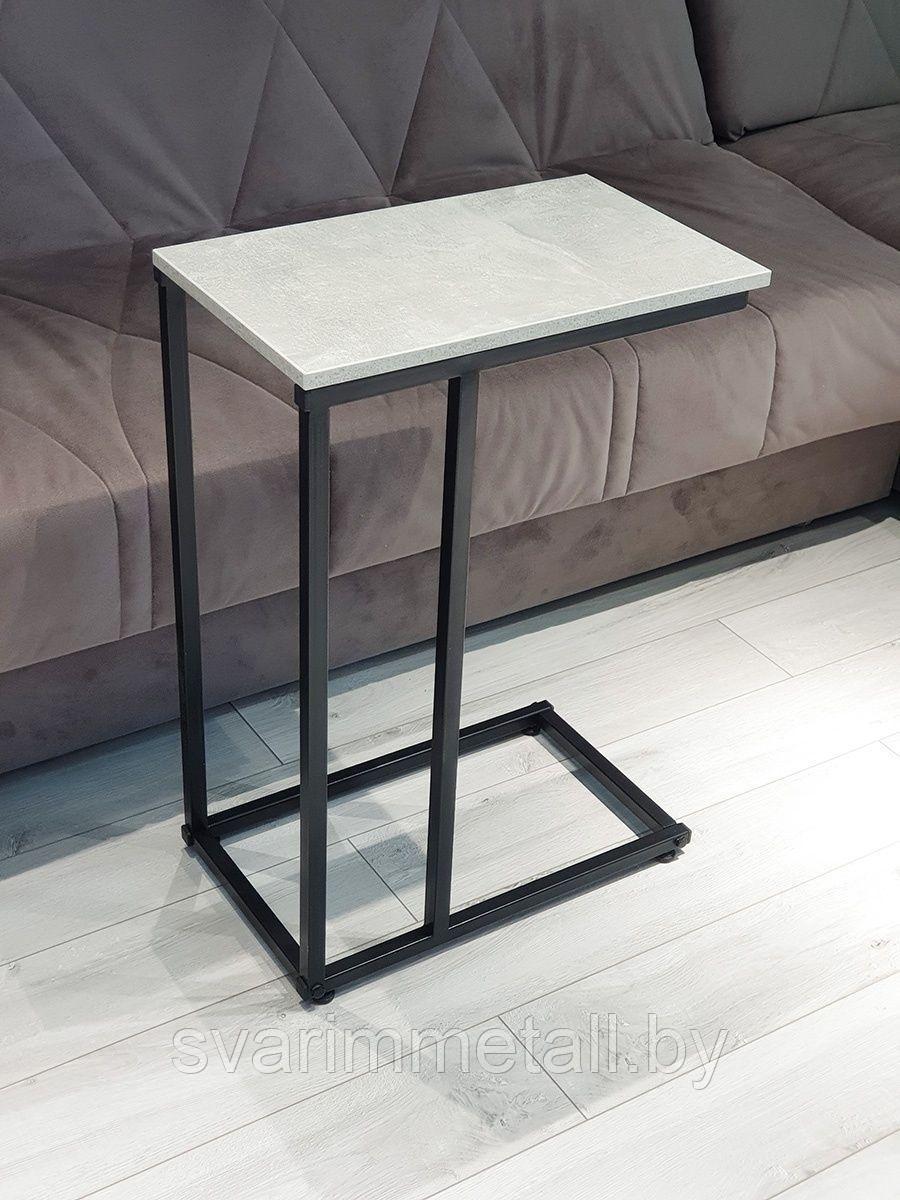 Столик приставной, в стиле лофт (LOFT), для ноутбука, в форме "Г" - фото 6 - id-p211356162