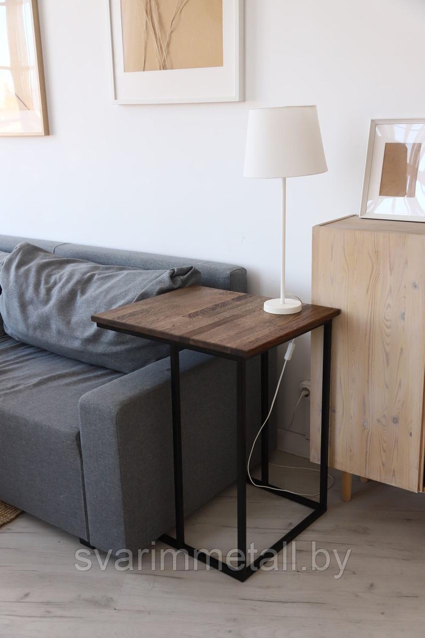 Столик приставной, в стиле лофт (LOFT), для ноутбука, в форме "Г" - фото 5 - id-p211356165