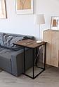 Столик приставной, в стиле лофт (LOFT), для ноутбука, в форме "С", фото 5