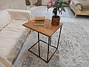 Столик приставной, в стиле лофт (LOFT), для ноутбука, в форме "С", фото 7
