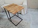 Столик приставной, в стиле лофт (LOFT), для ноутбука, в форме "С", фото 8