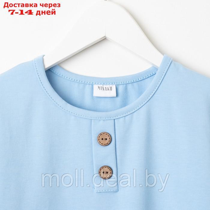 Комплект для мальчика (футболка, шорты) MINAKU цвет св-голубой/серый, рост 98 - фото 8 - id-p211317230