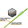Стрела лучная фибергласс Centershot Sonic 26" оперение Parabolic 3", зеленая, фото 3