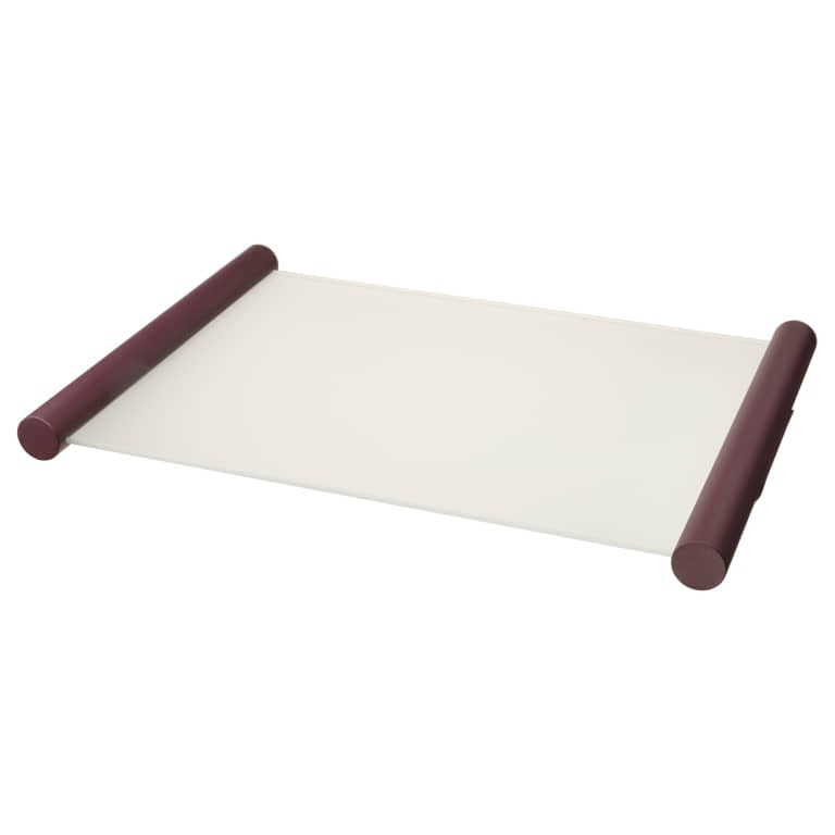 IKEA/ ВАРМБЛИКСТ поднос, 34x48 см, матовое стекло/темно-красный