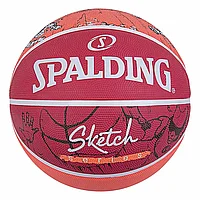 Мяч баскетбольный 7 SPALDING Sketch red