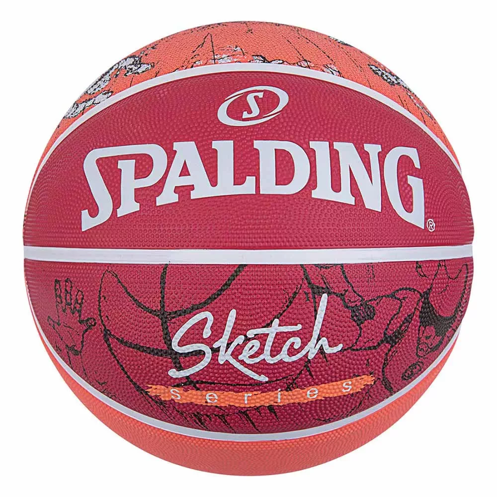 Мяч баскетбольный 7 SPALDING Sketch red - фото 1 - id-p211355937