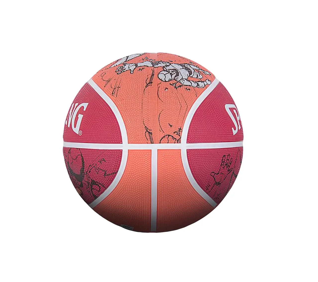 Мяч баскетбольный 7 SPALDING Sketch red - фото 2 - id-p211355937