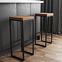 Стул барный в стиле лофт (LOFT), из металла, со спинкой, фото 7