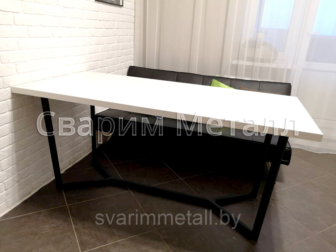Стол обеденный, в стиле лофт (LOFT), из металла - фото 3 - id-p211378686