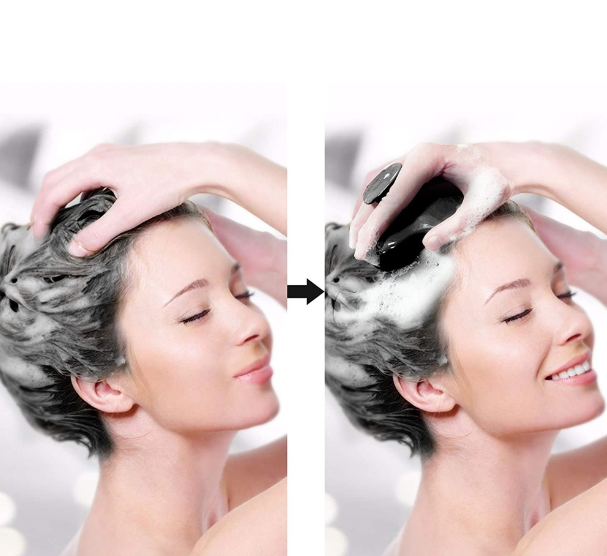 Влагозащитная моющая и массажная Massager Shampoo Brush 2 режима, USB - фото 3 - id-p211378733