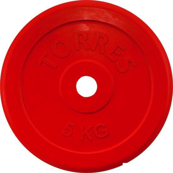Диск Torres PL50405 25 мм 5 кг (красный) - фото 1 - id-p208222052