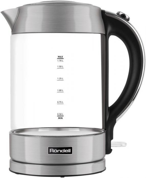 Чайник электрический Rondell 1001-RE-01, 2200Вт, серебристый - фото 1 - id-p210325747