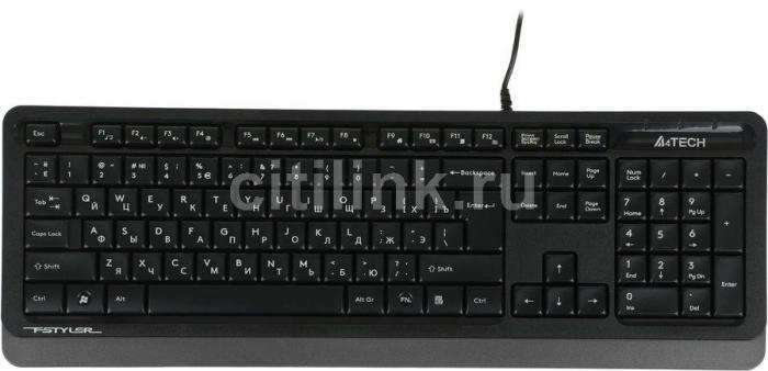 Комплект (клавиатура+мышь) A4TECH Fstyler F1010, USB, проводной, черный и серый [f1010 grey] - фото 4 - id-p211204159