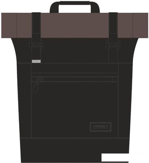 Городской рюкзак Grizzly RQL-315-1 (черный/коричневый) - фото 1 - id-p209926977