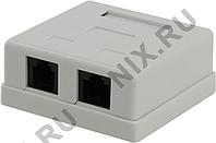 5bites LY-SB09 Розетка внешняя двойная RJ-45+RJ-11 кат.5e