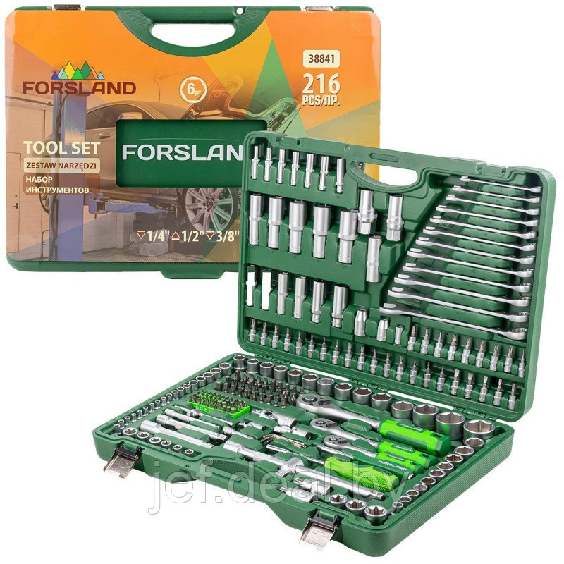 Набор инструментов 216 предметов FORSLAND Forsland-38841 - фото 1 - id-p211379403