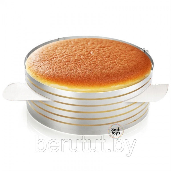 Форма для нарезки бисквита и тортов разъемная с регулировкой размера - фото 5 - id-p211380421