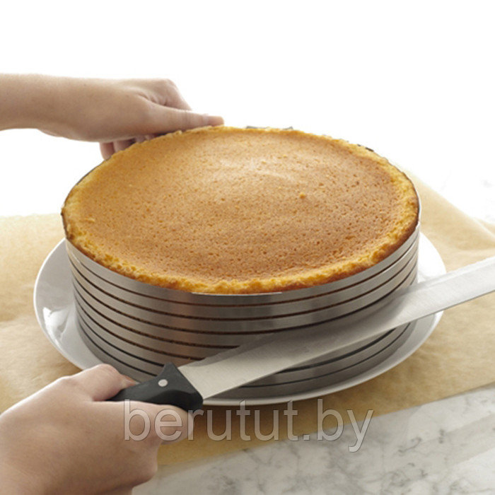 Форма для нарезки бисквита и тортов разъемная с регулировкой размера - фото 6 - id-p211380421
