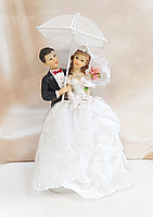 Набор жених и невеста с зонтиком 23 см