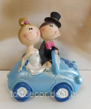 Набор жених и невеста на машине 11см - фото 1 - id-p211382494