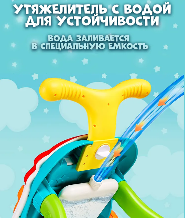 Развивающий детский игровой центр Musical stroller educational 3 в 1 (ходунки, пушкар каталка, столик с - фото 10 - id-p211382845