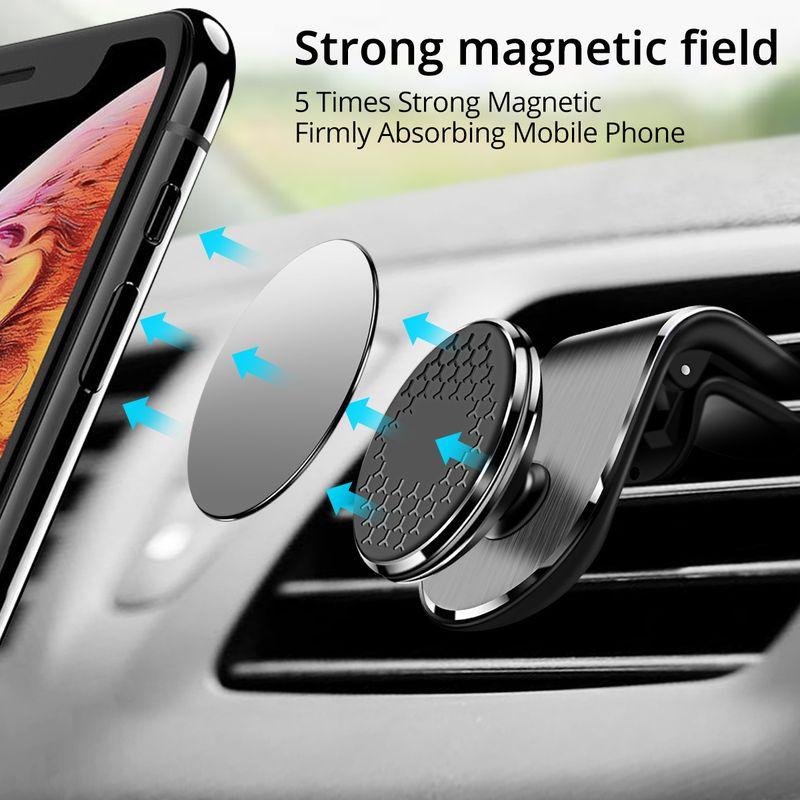 Автомобильный магнитный держатель для телефона MOD07 на воздуховод (дефлектор), черный 557229 - фото 5 - id-p211382553