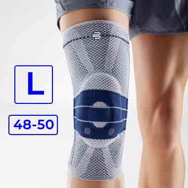 Профессиональный спортивный фиксатор коленного сустава с силиконовой массажной вставкой и пружинной - бандаж