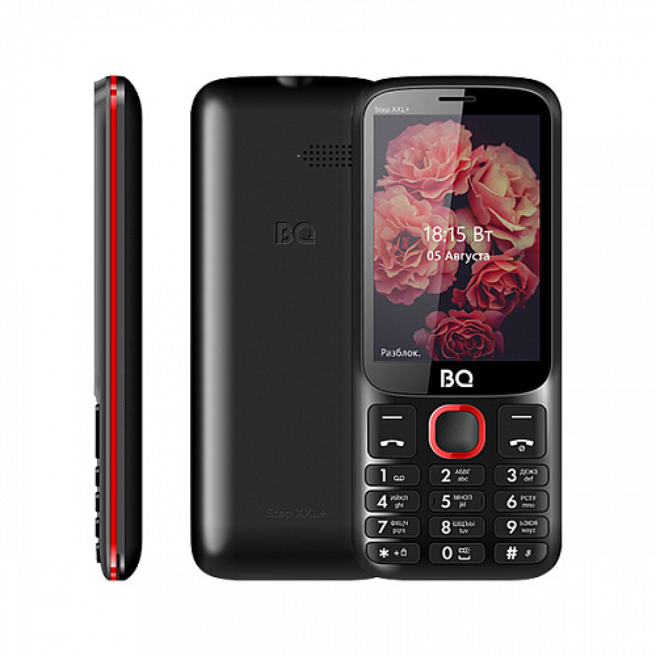 Мобильный телефон BQ Step XXL+ (BQ-3590) черный-красный