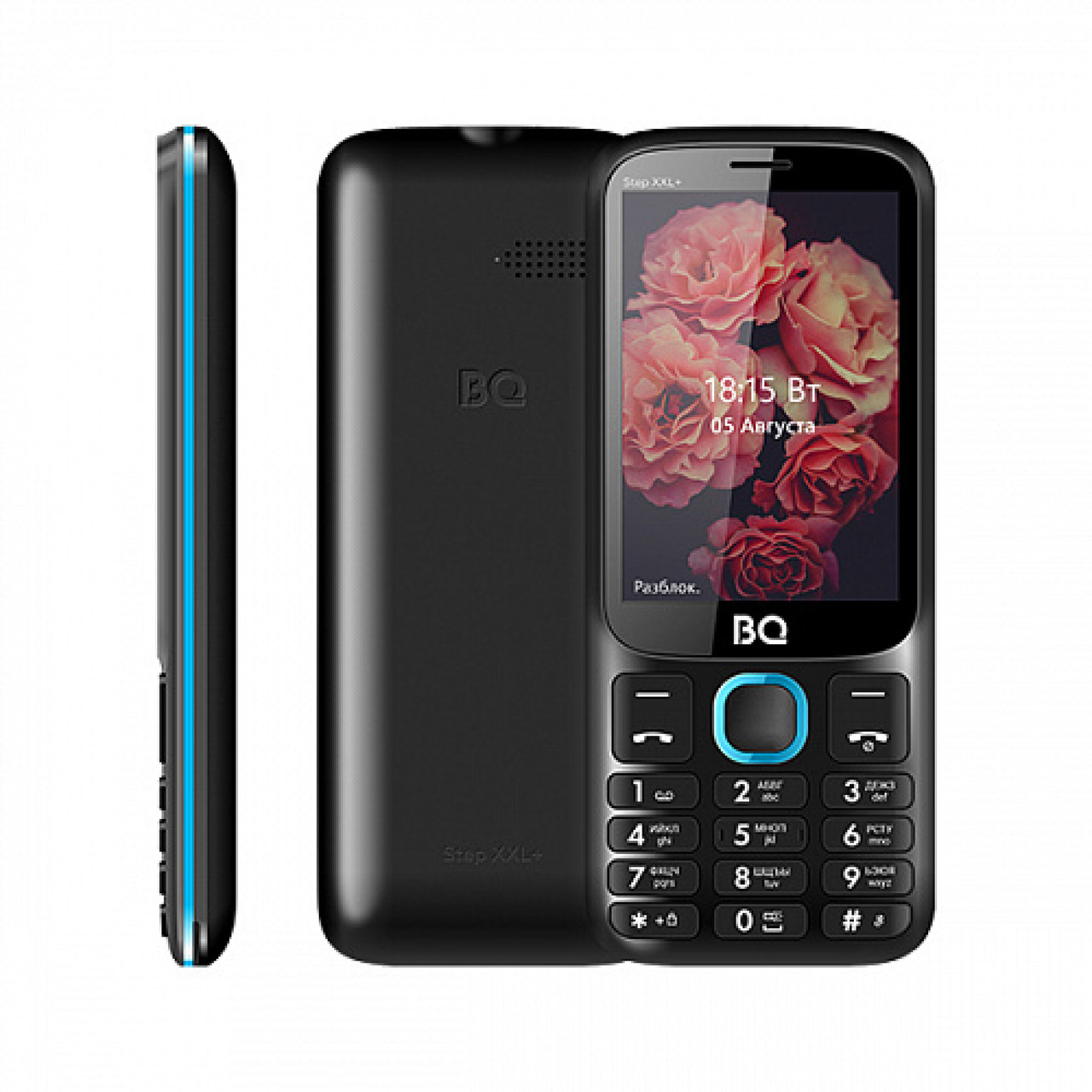 Мобильный телефон BQ BQ 3590 Step XXL+ (черный/голубой)