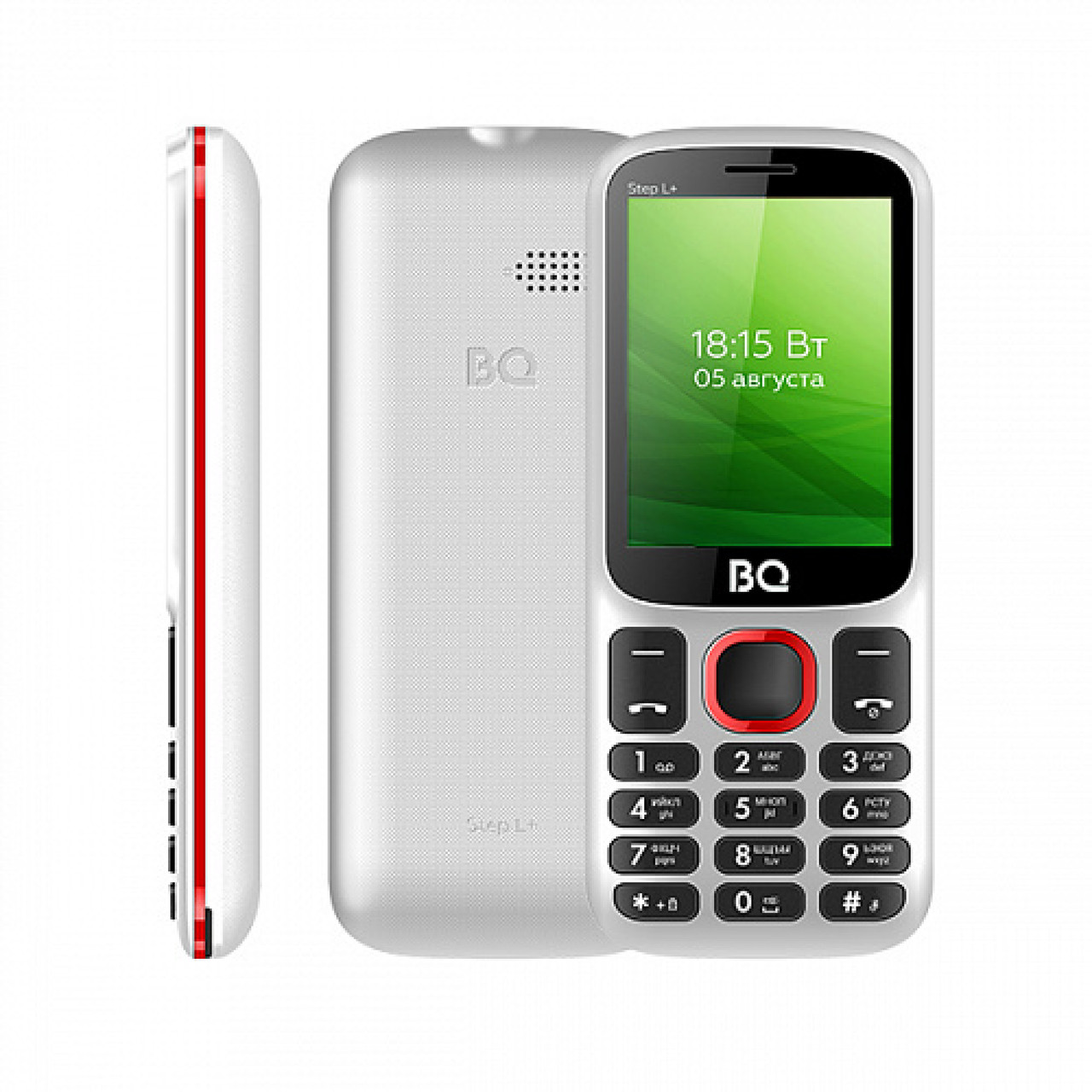 Мобильный телефон BQ BQ-2440 Step L+ (белый/красный) - фото 1 - id-p211388889