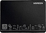 Коврик для мыши Ugreen CY016 210x260 мм, ткань+резина, прошитые края, цвет черный