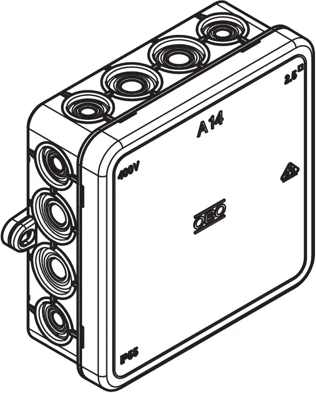 Коробка распределительная A14 OBO-Bettermann, 100х100х40мм - фото 2 - id-p211389081