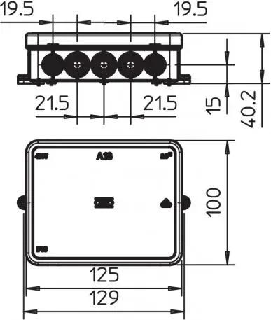 Коробка распределительная A18 OBO-Bettermann, 129х100х40мм - фото 3 - id-p211389082