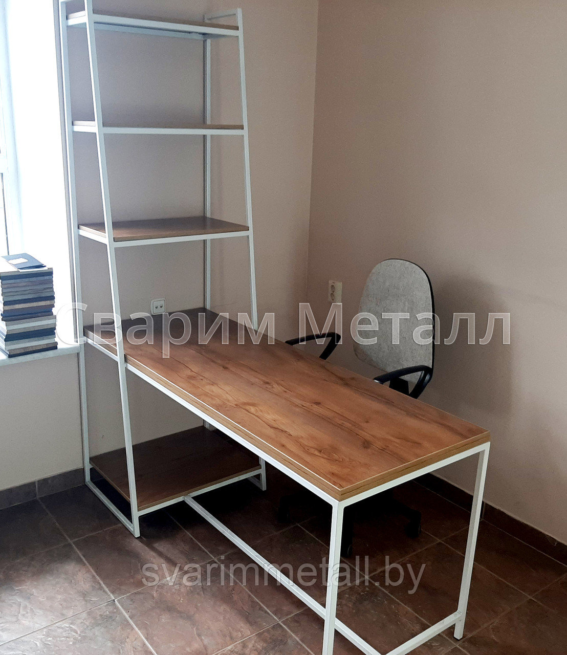 Стол компьютерный, в стиле лофт (LOFT), из металла - фото 3 - id-p211389229