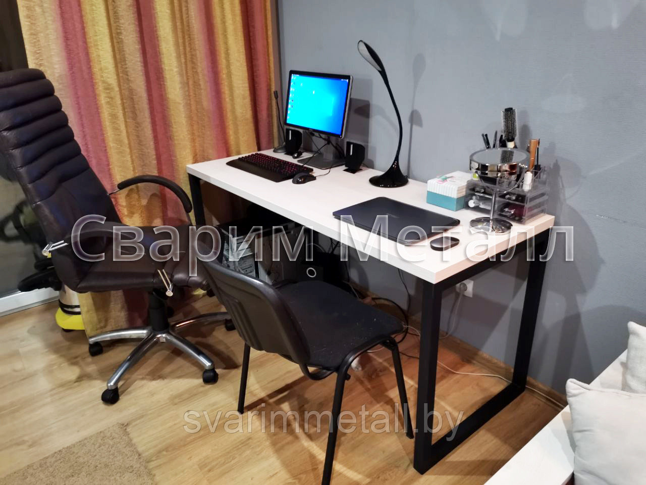 Стол компьютерный, в стиле лофт (LOFT), из металла - фото 2 - id-p211389528