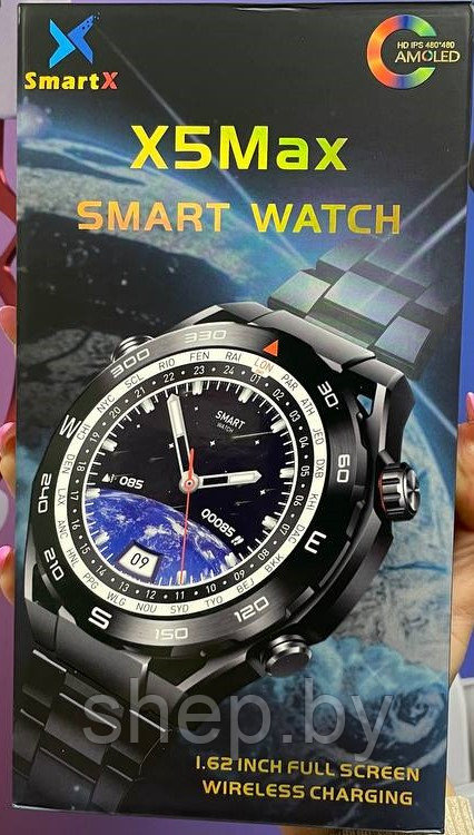 Умные смарт часы Smart Watch X5 Max 2 ремешка . Цвет : синий, черный NEW !!! - фото 8 - id-p211393086