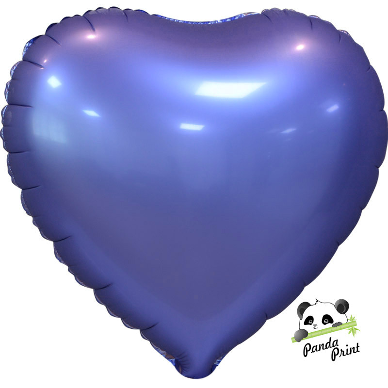 Шар фольгированный (18"/46 см) Сердце, фиолетовый, Сатин