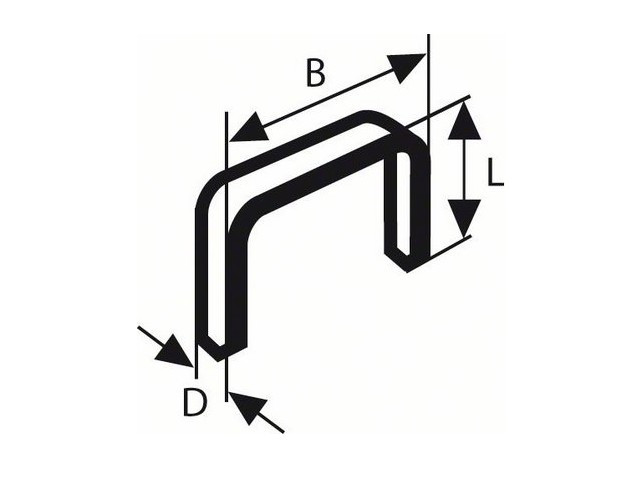 Скобы 10 мм тип 53 ( 1000 шт.) BOSCH