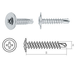 Саморез 4.2х13 мм с прессшайбой, цинк, со сверлом (16000 шт в коробе) STARFIX