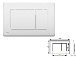 Кнопка управления для систем инсталляций (белая), Alcaplast