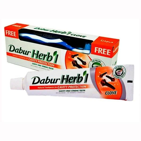 Зубная паста Дабур Гвоздика Dabur Clove со щеткой в комплекте, 150 гр
