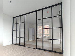 Перегородки офисные, в стиле лофт (LOFT), черный
