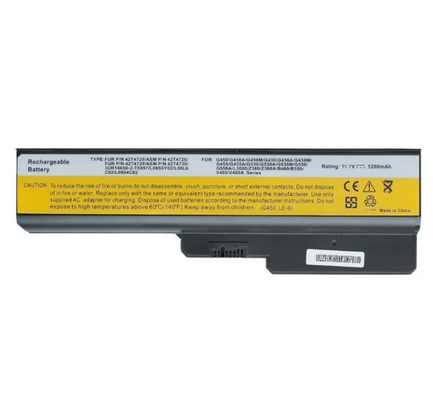 Аккумуляторная батарея L08S6Y02 для ноутбука Lenovo-IBM IdeaPad G430, G450, G555 - фото 1 - id-p211402437