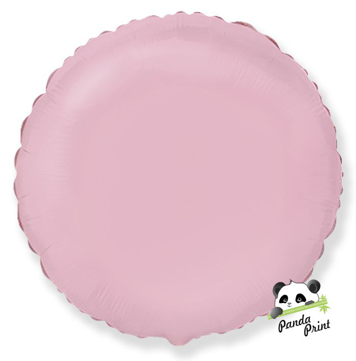Шар фольгированный (18"/46 см) Круг, розовый, Макарунс - фото 1 - id-p211402499