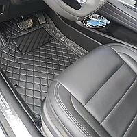 Коврики в салон BMW 5-series (F10/F11) рест 2013-2017 Эко-Кожа Ромб .(цвет Черный)