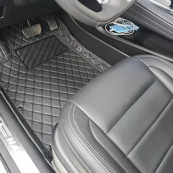 Коврики в салон Toyota  Crown XIII (S200) (Правый руль) 2008-2012 Эко-Кожа Ромб .(цвет Черный)