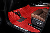 Коврики в салон Lexus LS IV 2006-2016 Эко-Кожа Ромб .(цвет Красный)