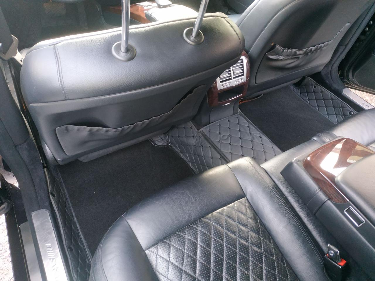 Коврики в салон Mercedes-Benz GLE-Class I(W166) 2015-2018 Эко-Кожа Ромб .(цвет Черные с черной ниткой+ворс - фото 9 - id-p211406517
