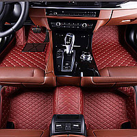 Коврики в салон Mercedes-Benz S-Class VI(W222) Maybach (4 места) 2013-2020 Эко-Кожа Ромб .(цвет Бордовый)